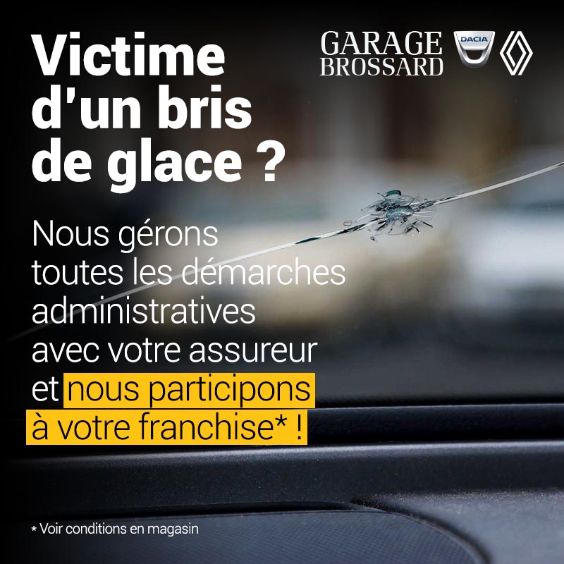 Bris de glace pare-brise Garage Brossard Brindas