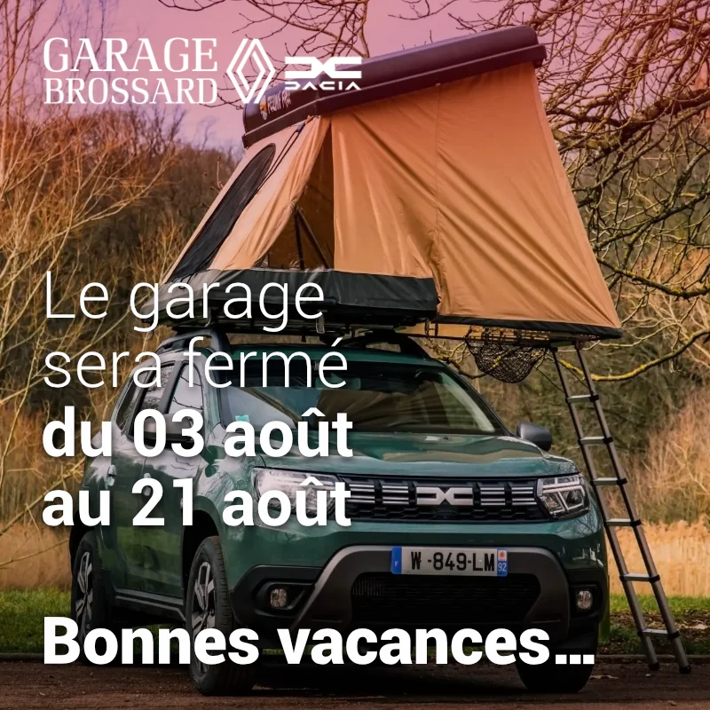 Congés été 2026 Garage Brossard